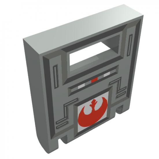 Container Box 2 x 2 x 2 Door with Slot and Star Wars Rebel Logo Pattern