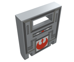 Container Box 2 x 2 x 2 Door with Slot and Star Wars Rebel Logo Pattern