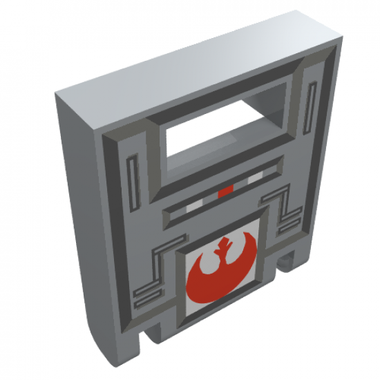 Container Box 2 x 2 x 2 Door with Slot and Star Wars Rebel Logo Pattern