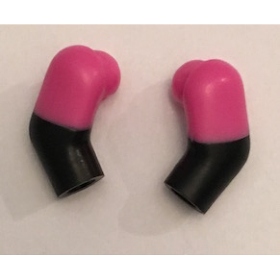 Arm, (Matching Left and Right) Pair with Dark Pink Short Sleeves Pattern