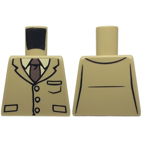 Torso Harry Potter Suit Jacket with Tie, 3 Buttons and Pockets Pattern