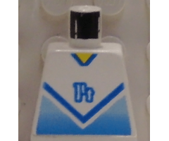 Torso Soccer Blue Chevron and No. 14 Front and Back Pattern