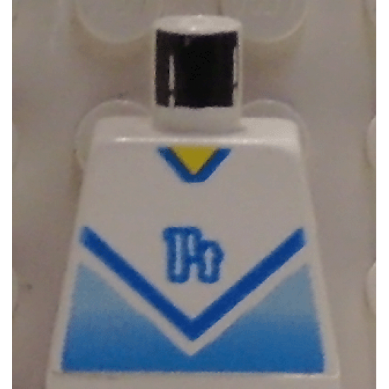 Torso Soccer Blue Chevron and No. 14 Front and Back Pattern