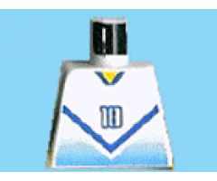 Torso Soccer Blue Chevron and No. 18 Front and Back Pattern