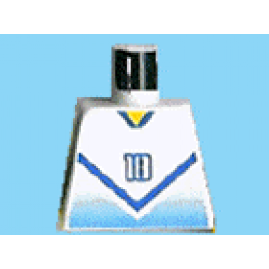 Torso Soccer Blue Chevron and No. 18 Front and Back Pattern