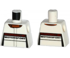 Torso Race Suit with 'PORSCHE MOTORSPORT' and Orange Collar Pattern