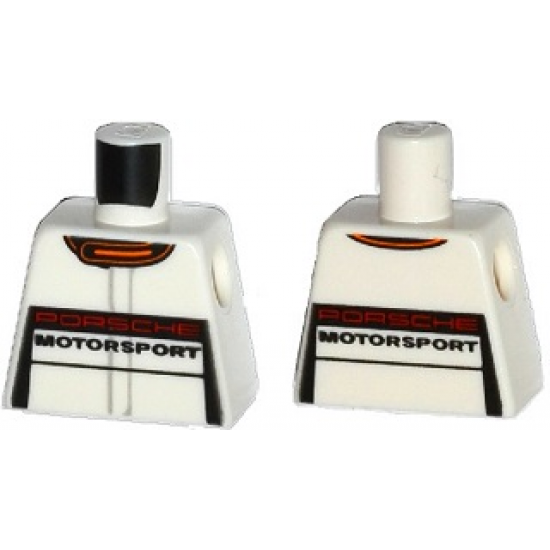 Torso Race Suit with 'PORSCHE MOTORSPORT' and Orange Collar Pattern
