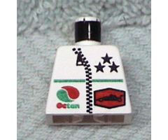 Torso Octan Logo and 3 Stars and Zipper Pattern