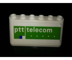 Windscreen 2 x 6 x 2 with 'ptt telecom' on White and Green Background Pattern (Sticker) - Set 880002-2 (in Combination with Sets 3308 / 3309)