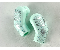Arm, (Matching Left and Right) Pair with Silver and Metallic Blue Spots Pattern