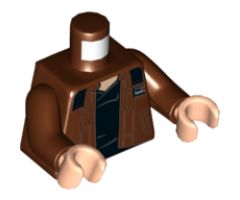 Torso Jacket with Black Shoulders and Dark Brown Details over Black Shirt Pattern / Reddish Brown Arms / Light Nougat Hands