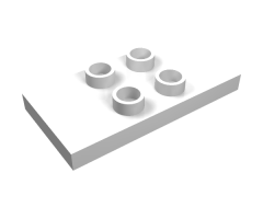 Duplo Tile, Modified 2 x 4 x 1/3 (Thin) with 4 Center Studs