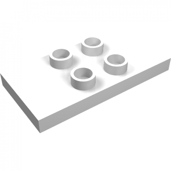 Duplo Tile, Modified 2 x 4 x 1/3 (Thin) with 4 Center Studs