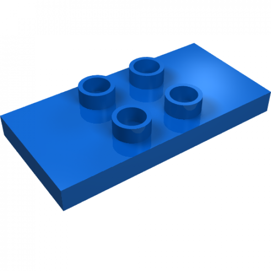 Duplo Tile, Modified 2 x 4 x 1/3 (Thin) with 4 Center Studs