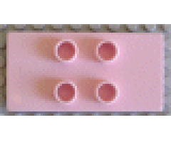 Duplo Tile, Modified 2 x 4 x 1/3 (Thin) with 4 Center Studs