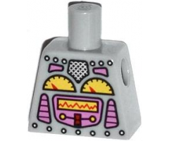 Torso Robot with Silver Rivets, Yellow Gauges, Dark Pink Screen Pattern
