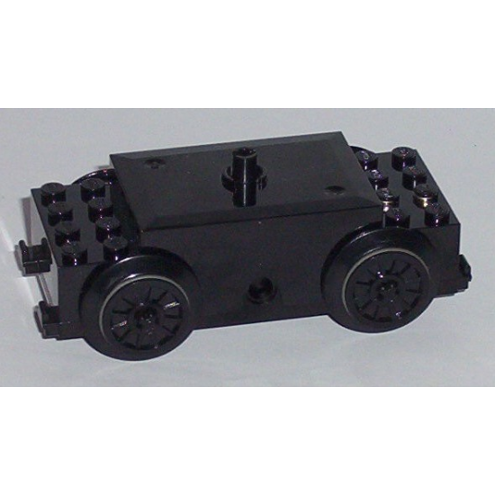 Electric, Train Motor 9V RC Train with Black Axles and Wheels (x1688 / 3706 / 55423c01)