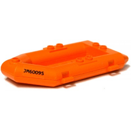 Boat Rubber Raft, Small with 'JM60095' Pattern on Both Sides (Stickers) - Set 60095