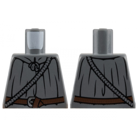 Torso LotR Cloak with Rope and Belt Pattern (Gandalf)