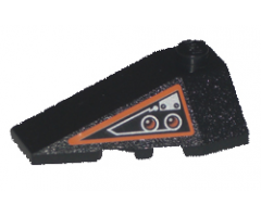 Wedge 4 x 2 Triple Left with Circuitry Pattern (Sticker) - Set 8101