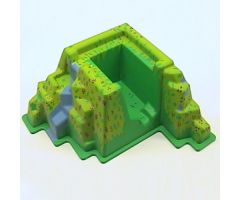 Baseplate, Raised Belville Mountain 22 x 22 x 10 with Flowers and Stream Pattern