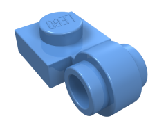 Plate, Modified 1 x 1 with Light Attachment - Thick Ring