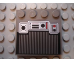 Tile, Modified 4 x 4 with Studs on Edge with SW Rebel Snowspeeder Controls Pattern (Sticker) - Set 10129