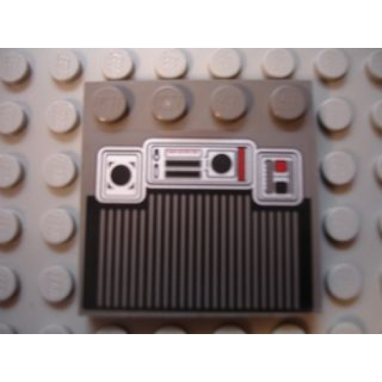 Tile, Modified 4 x 4 with Studs on Edge with SW Rebel Snowspeeder Controls Pattern (Sticker) - Set 10129