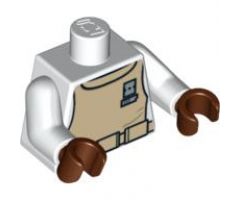 Torso SW Mon Calamari Spacesuit Pattern / White Arms / Reddish Brown Hands (Admiral Ackbar)