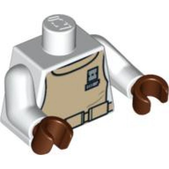 Torso SW Mon Calamari Spacesuit Pattern / White Arms / Reddish Brown Hands (Admiral Ackbar)