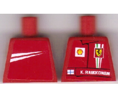 Torso Racers Ferrari front, White Streak back (Stickers) with K. Raikkonen Name Pattern