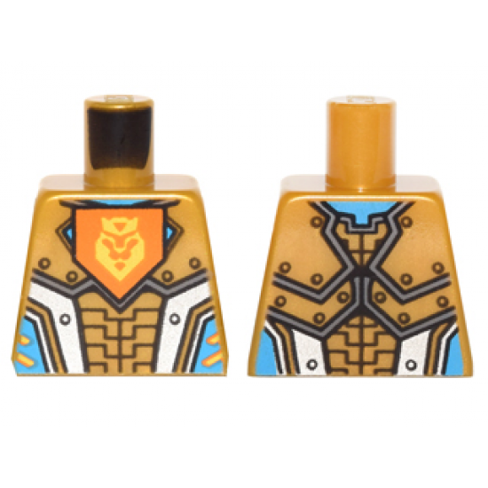 Torso Nexo Knights Armor with Orange Emblem with King Pattern