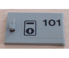 Container Cupboard 2 x 3 x 2 Door with '101' & Keyhole Pattern (Sticker) - Set 6597