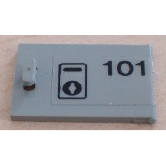 Container Cupboard 2 x 3 x 2 Door with '101' & Keyhole Pattern (Sticker) - Set 6597