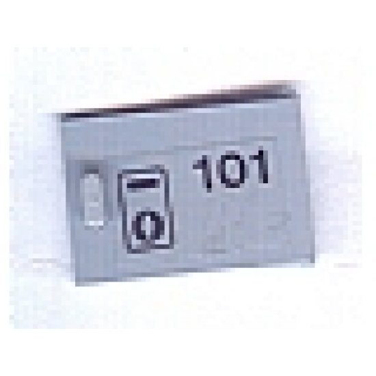 Container Cupboard 2 x 3 x 2 Door with '101' & Keyhole Pattern (Sticker) - Set 6597