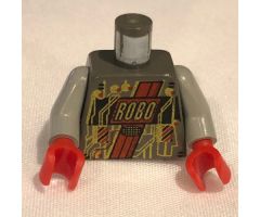 Torso Space RoboForce Gold Circuitry Pattern / Light Gray Arms / Red Hands