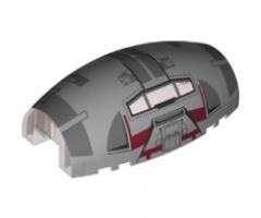Windscreen 10 x 6 x 3 Bubble Canopy Double Tapered with Square Front Cutout with SW Rebel Combat Frigate Pattern