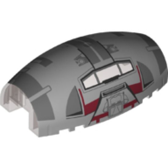 Windscreen 10 x 6 x 3 Bubble Canopy Double Tapered with Square Front Cutout with SW Rebel Combat Frigate Pattern