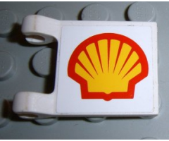 Flag 2 x 2 Square with Shell Logo Pattern on Both Sides (Stickers) - Set 2554