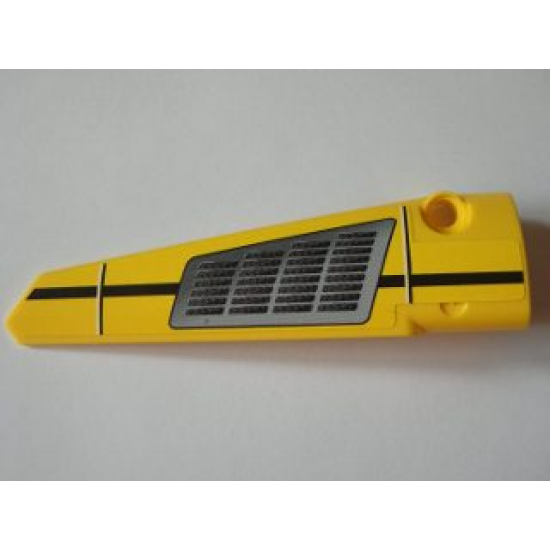 Technic, Panel Fairing # 6 Long Smooth, Side B with Black Line and Grille Pattern (Sticker) - Set 8043