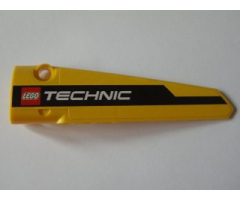 Technic, Panel Fairing # 5 Long Smooth, Side A with Black Lineand LEGO TECHNIC Logo Pattern (Sticker) - Set 8043