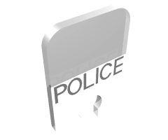 Windscreen Motorcycle Windshield with 'POLICE' Pattern