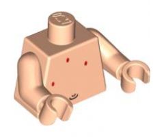 Torso SpongeBob with Navel & Red Spots Pattern / Light Nougat Arms / Light Nougat Hands