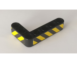 Technic, Liftarm 3 x 5 L-Shape Thick with Black and Yellow Danger Stripes Pattern Model Left Side (Stickers) - Set 42082