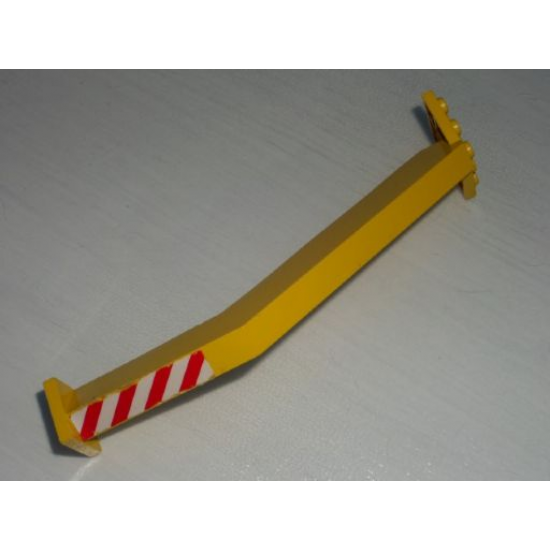 Support Crane Stand Single with Red and White Danger Stripes Pattern (Sticker) - Set 6541