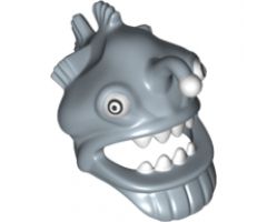 Minifigure, Headgear Mask Angler Fish Head with Wide Open Mouth, Fins and White Teeth, Eyes and Lure (Esca) Pattern