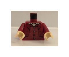 Torso Harry Potter Goblin 2 Pattern / Dark Red Arms / Tan Hands