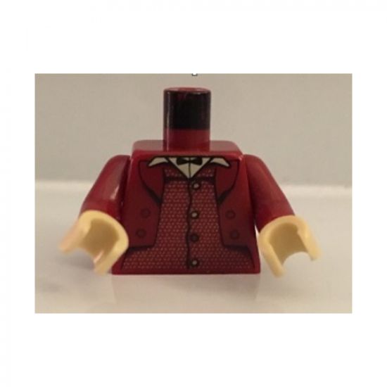 Torso Harry Potter Goblin 2 Pattern / Dark Red Arms / Tan Hands