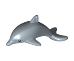 Dolphin, Town, Jumping with Bottom Axle Holder with Black Eyes and White Pupils Pattern