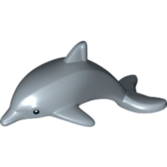 Dolphin, Town, Jumping with Bottom Axle Holder with Black Eyes and White Pupils Pattern